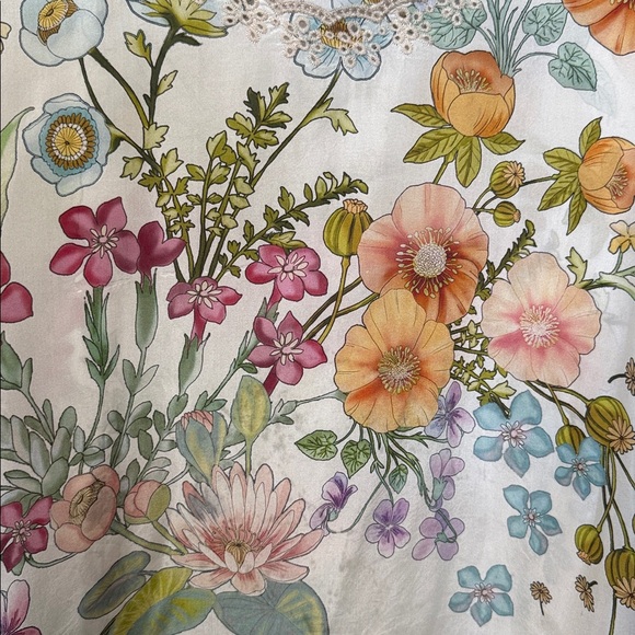 JOHNNY WAS FAIDRA SILK FLORAL TUNIC TOP EUC sz XXL - Picture 5 of 11